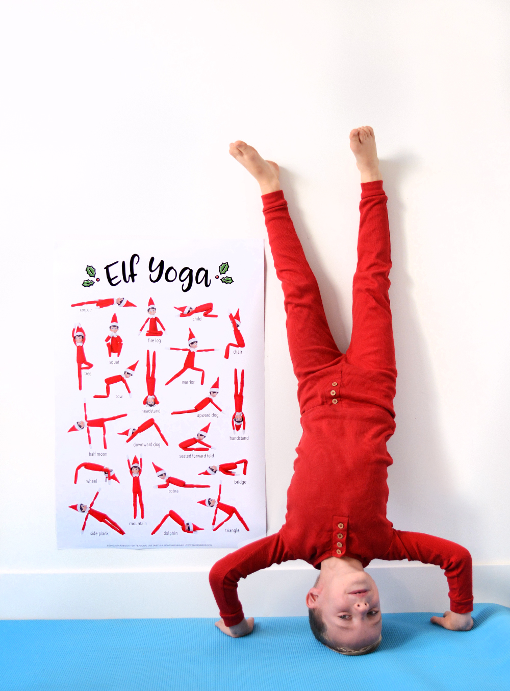 Elf on the Shelf Yoga Poster Free Download Amy Robison Blog