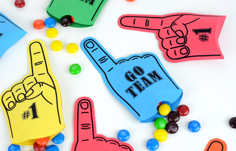 foam finger candy boxes