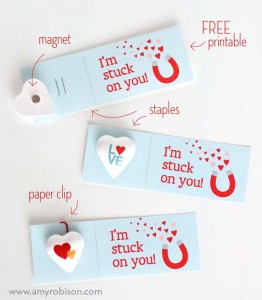 A free Valentine's Day Printable: I'm Stuck on You from Amy Robison