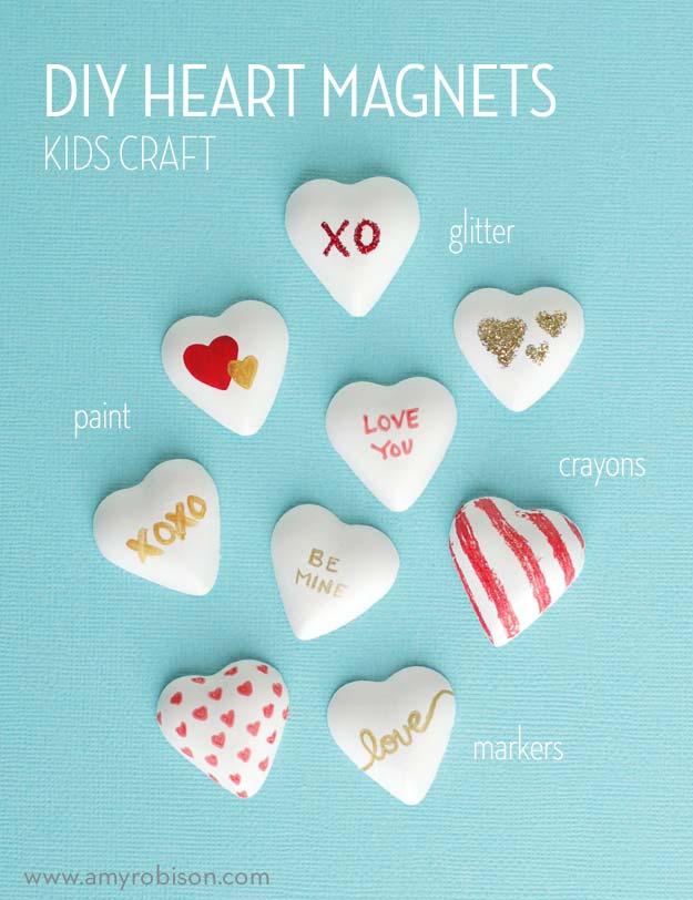 DIY Heart Magnets - Amy Robison Blog