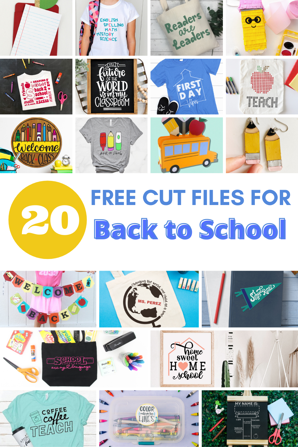 20 FREE BACK TO SCHOOL CUT FILES