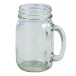 glass mason jar mug