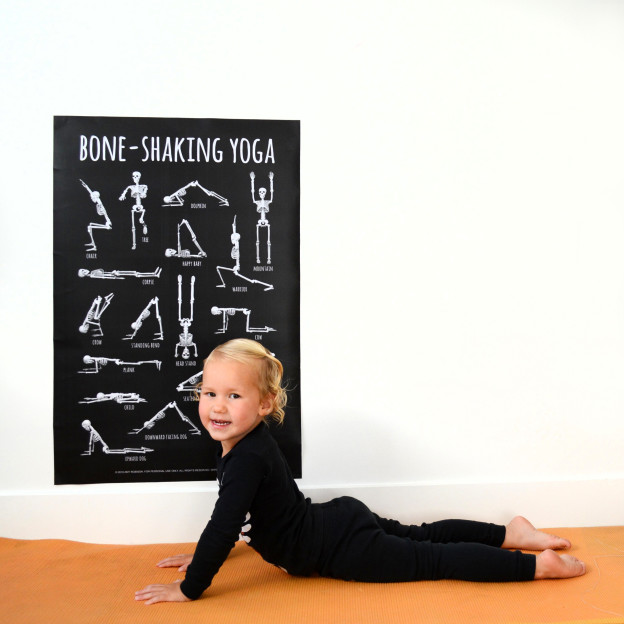 Skeleton Bone-Shaking Yoga Poster