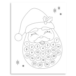 Christmas advent calendar - Santa Beard Countdown - Amy Robison Design