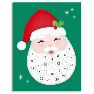 Christmas advent calendar - Santa Beard Countdown - Amy Robison Design