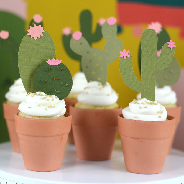 Cactus Cupcake Topper Free SVG