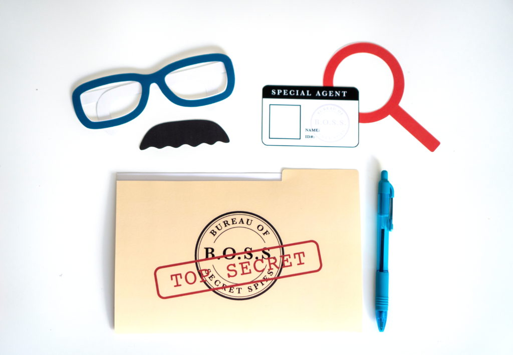 The Bureau of Secret Spies Party Pack has everything you need to host an interactive party or craft night.