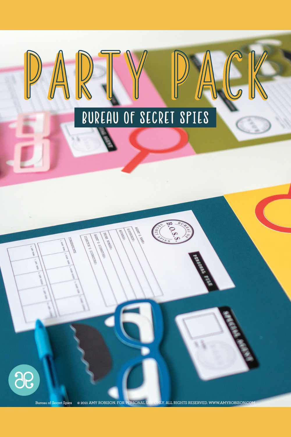 The Bureau of Secret Spies Party Pack has everything you need to host an interactive party or craft night.