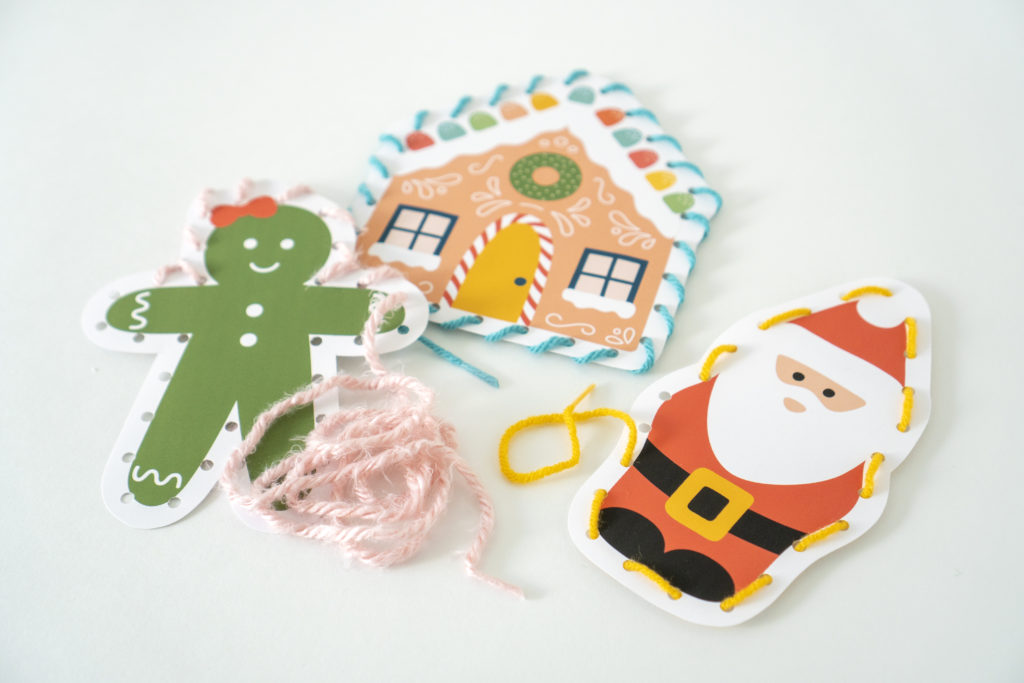 Printables Coloring pages, a 3-D dollhouse, and Christmas tags.