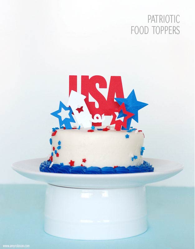 Summer celebrations are right around the corner and that means backyard parties and fun food decorations like these Patriotic Food Toppers!