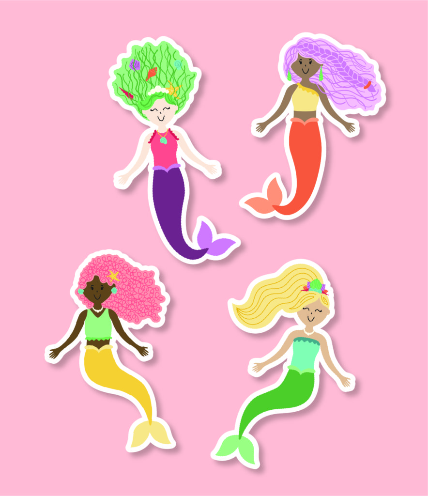 FREE print and cut mermaid SVG. Make the perfect mermaid party decorations with these print and cut mermaid cut files.
